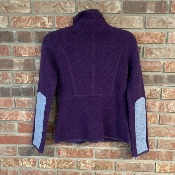 J. Davidsson Purple Women's Small Icelandic Wool Nordic Zip Up Cardigan Sweater - Picture 3 of 14